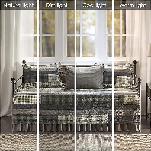 Miniatura 2 de Woolrich Winter Plains - Juego de funda para cama de día de 5 piezas, color marrón (WR13-2122)