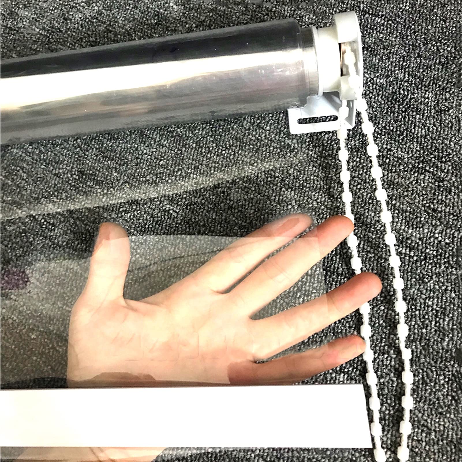 Roleta zewnętrzna z tworzywa sztucznego - wyjątkowo duża 95 115 135 155 cm, przezroczysta roleta HD wodoodporna z armaturą, zewnętrzna zasłona balkonowa