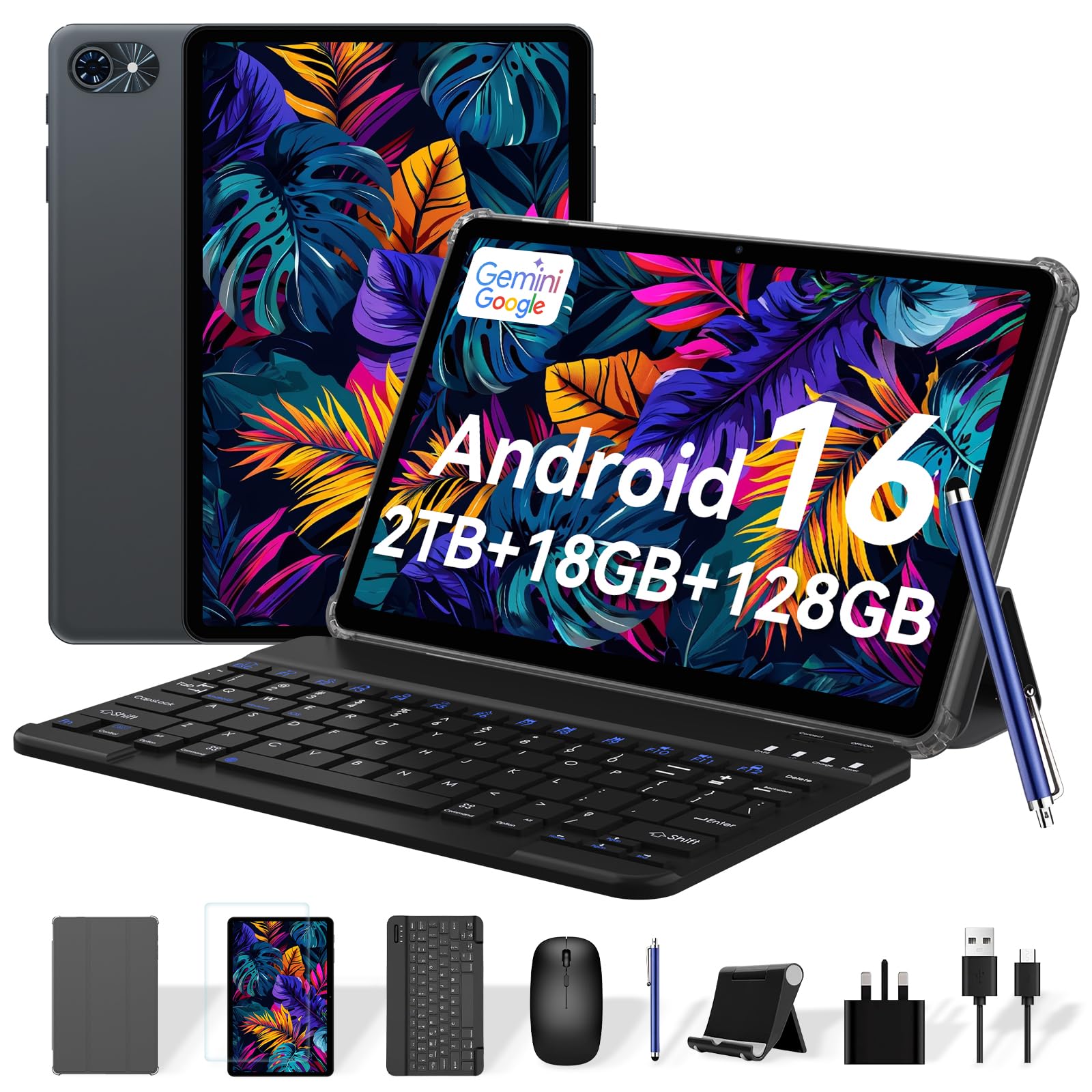 TABWEE T80 Android 16 Tablet, 2026 Tablet with Keyboard and Pen