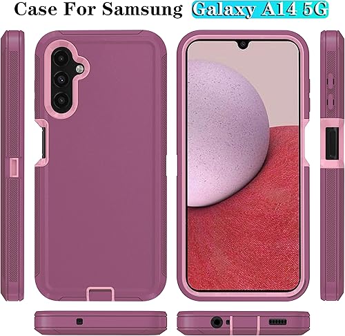 Miniatura 7 de ONOLA Funda compatible con Samsung Galaxy A14 5G con protector de pantalla HD (paquete de 2), funda para Galaxy A14 5G, funda para Samsung A14 5G,