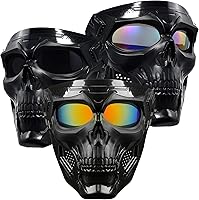 Vista 14 de Máscara facial de motocicleta de cara completa, gafas de bicicleta de tierra motocross, ATV, todoterreno, gafas de conducción y carreras