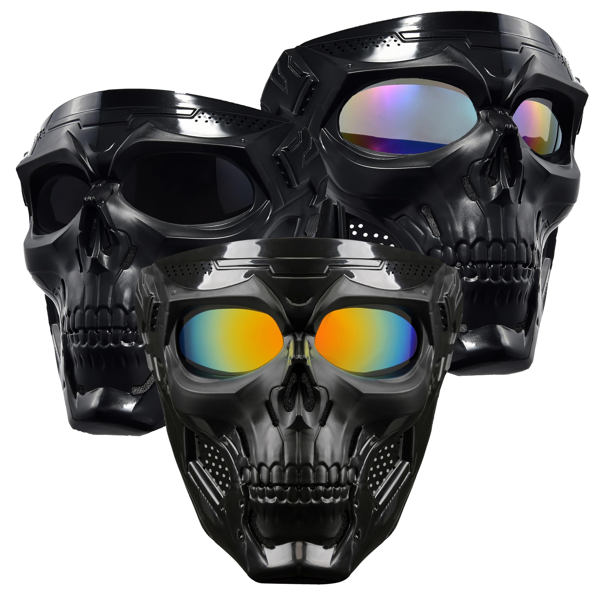 Motorcycle Face Mask Full Face,Dirt Bike Goggles Motocross, ATV, Offroad, Riding Racing Goggles for Men Women