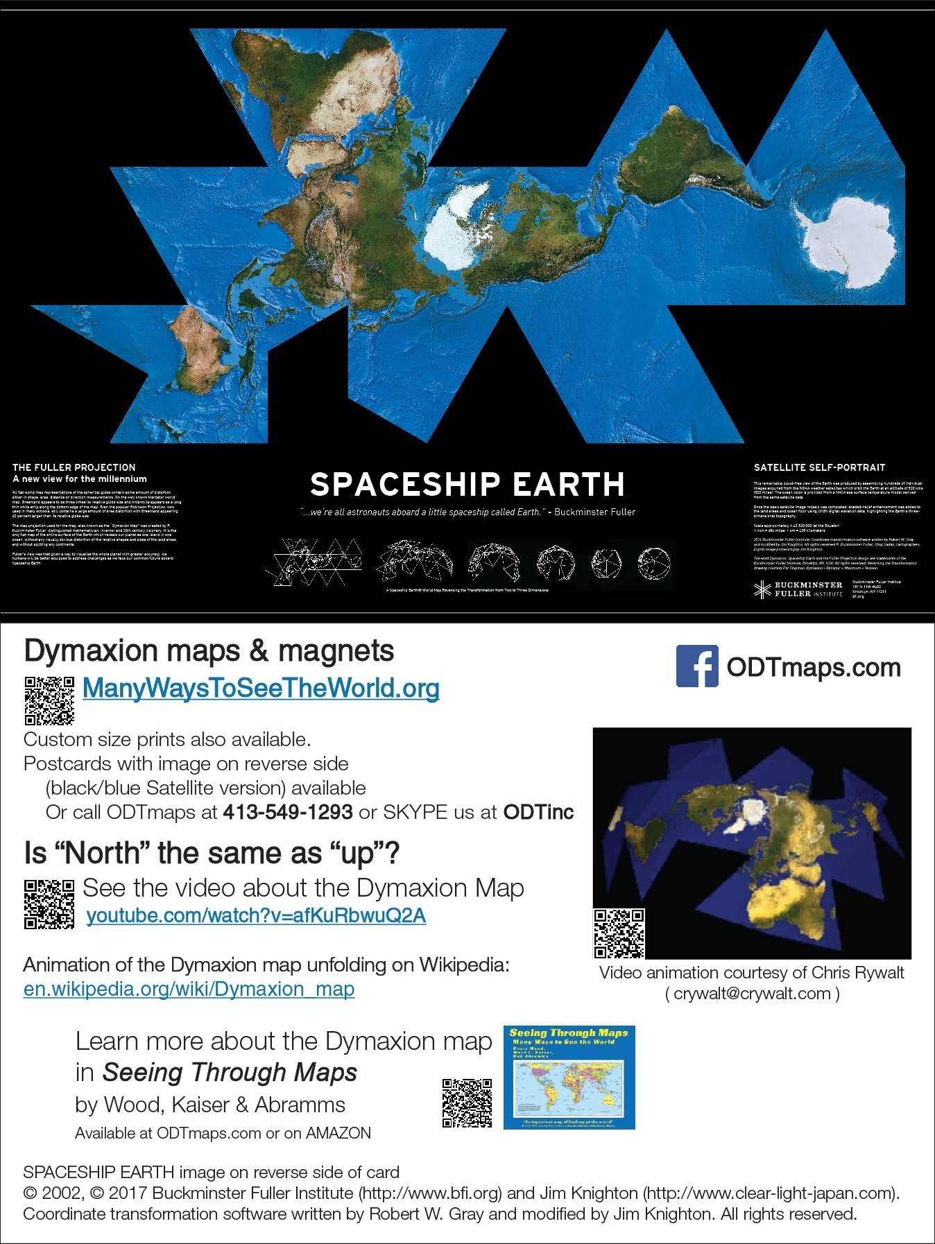 Dymaxion Satellite postcard 6x9 25pack