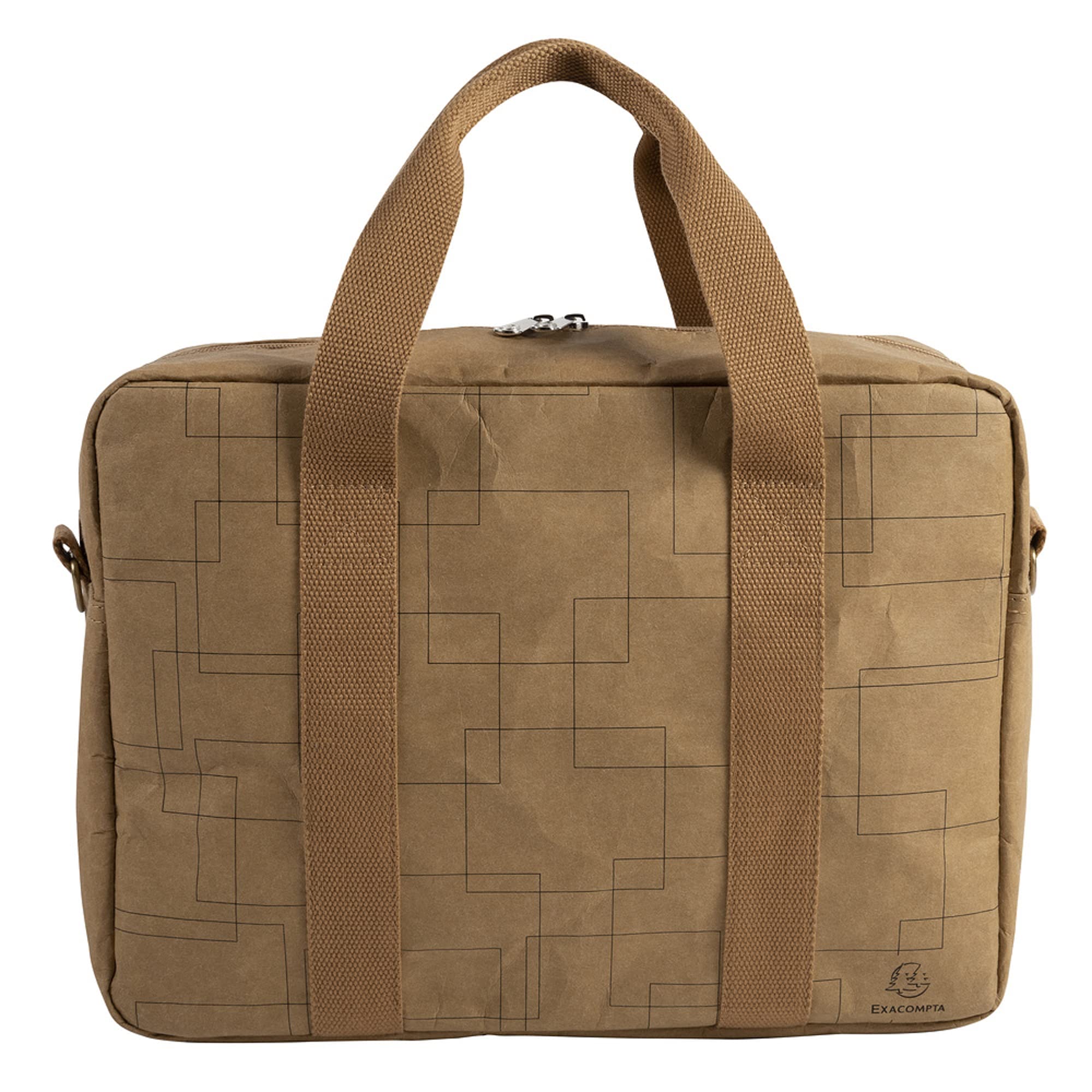 Exacompta - Ref 17650E - Eterneco Collection - Vegan Messenger Bag - 390 x 270 x 130mm, Padded Compartment for a 14" Laptop or Tablet, Organic Cotton Handles and Lining