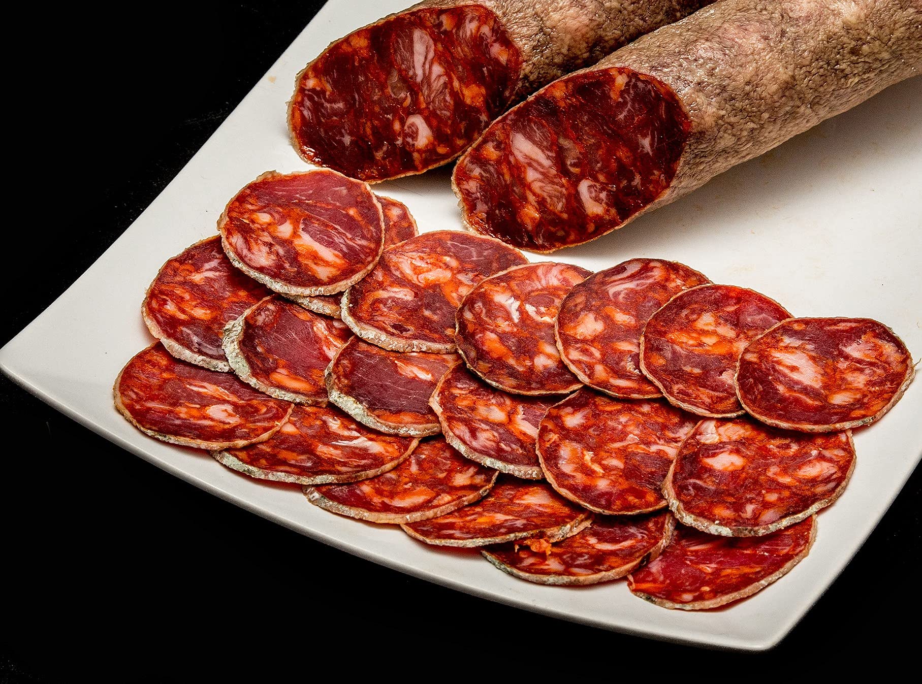 Chorizo Ibérico de Bellota Loncheado 50% Raza Ibérica 500 g (5×100 g) — Curación +16 Meses — Cert. Hycer — Guijuelo Salamanca — aBeiou — view 4