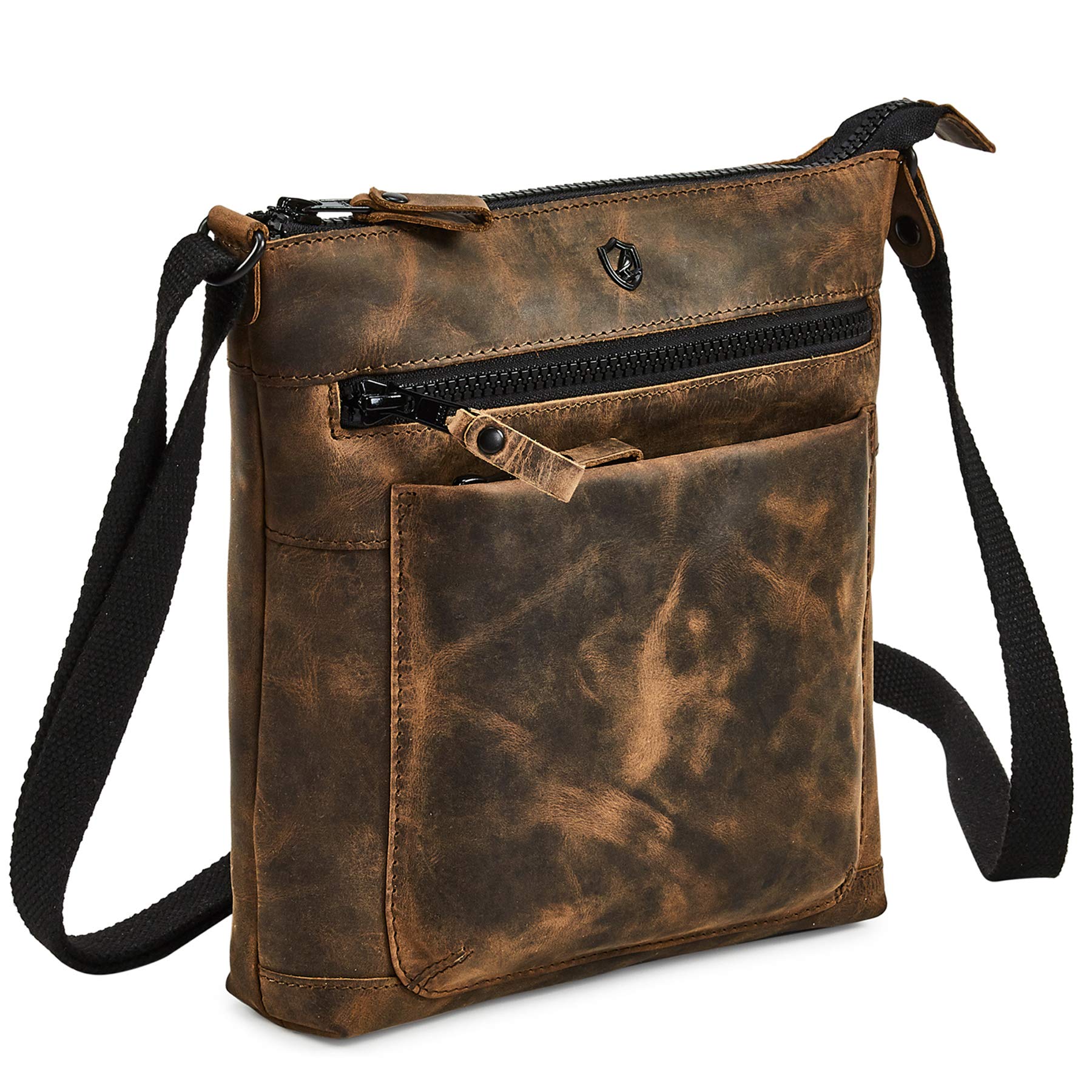 Small Crossbody Bags for Women Genuine Leather Vintage Purse Travel Shoulder Handbag Cross Over with Adjustable Strap