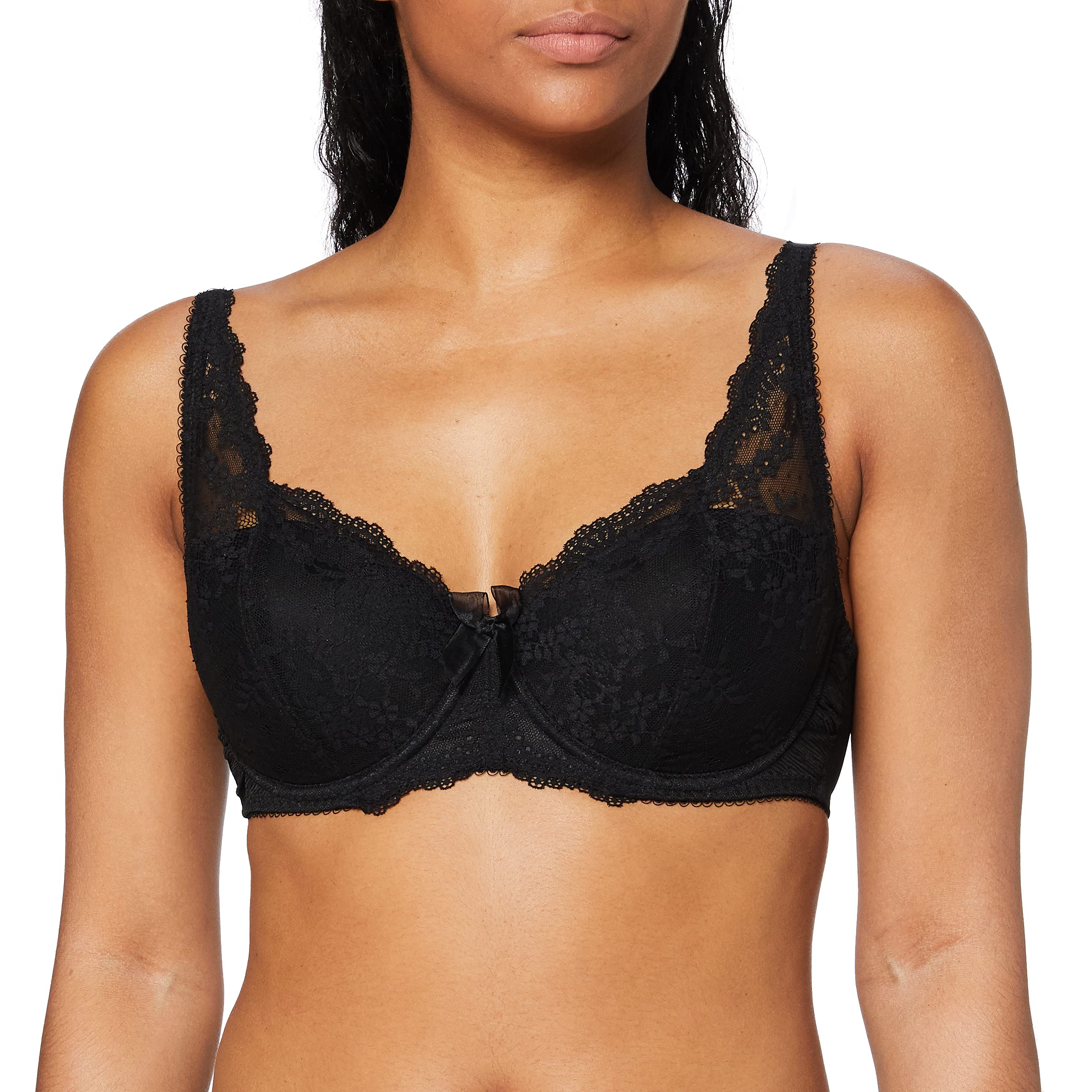 Pour Moi Flora Lightly Padded Underwired Bra, Black, Size 32C, Women