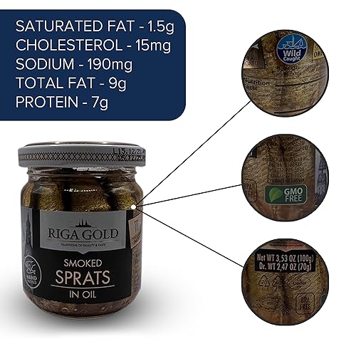 Miniatura 5 de Riga Gold Espadines ahumados en aceite - capturado salvaje (paquete de 15)