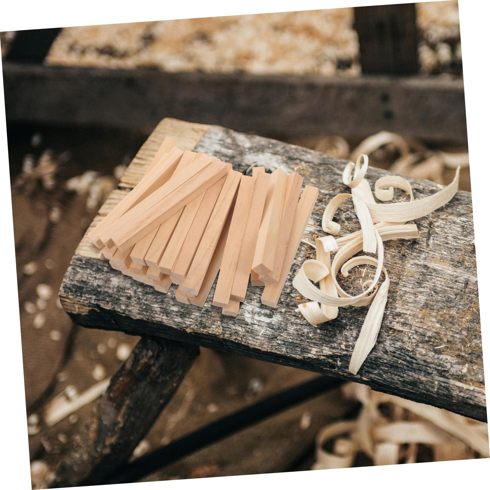 STOBOK 120stücke -dübelstäbe Für Bastelprojekte Unbehandelte Holzstäbchen Für -modellbau Malen Und Dekoration Vielseitig Einsetzbar