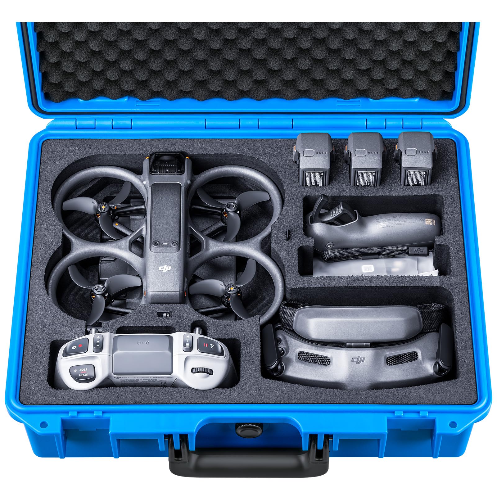 Lykus Titan AT200 Mallette Valise Sac Case pour DJI Avata 2,Goggles 3,RC Motion 3 et FPV télécommande 3, Prend en Charge jusqu'à 7 Batteries [Valise Uniquement]