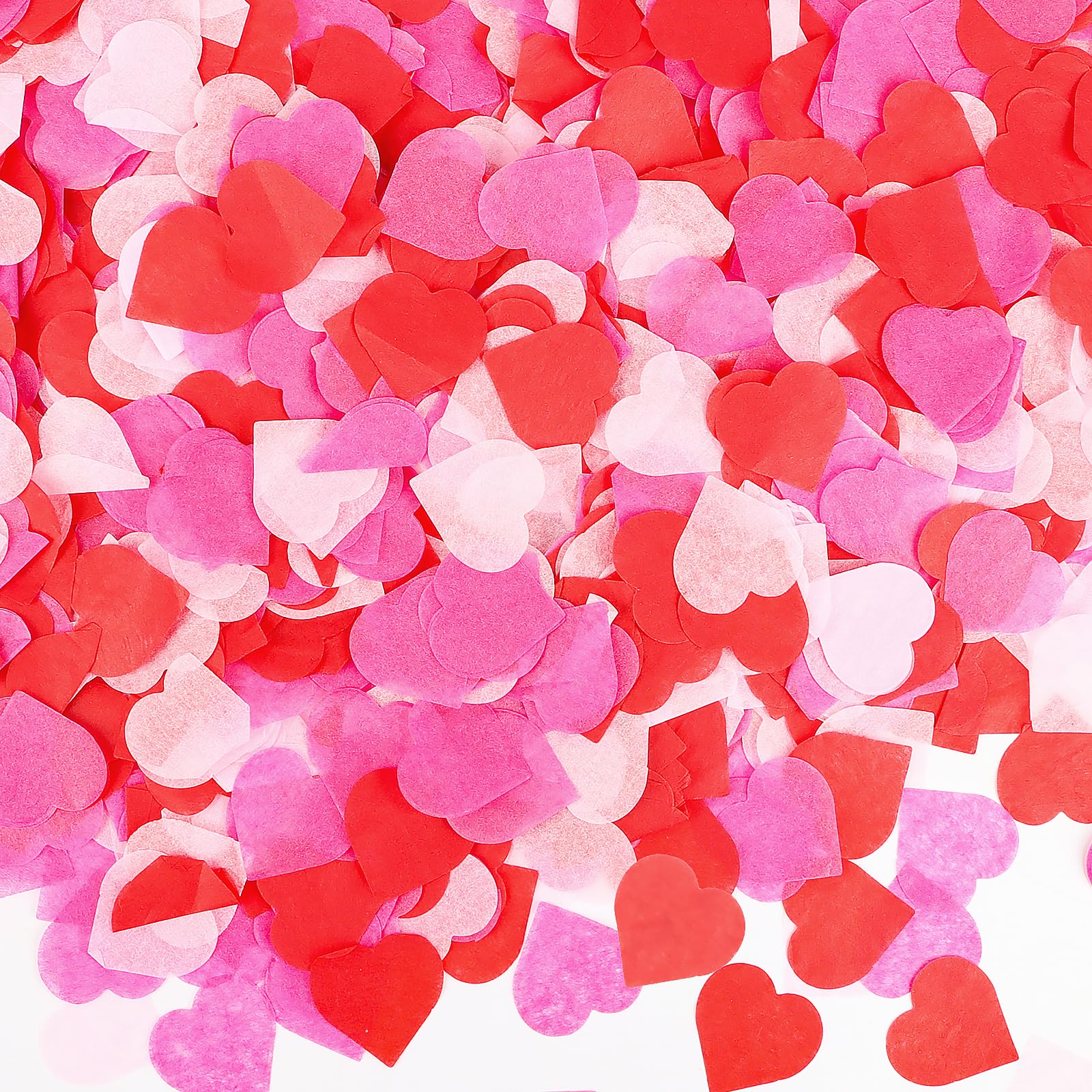FOIMAS 6000pcs Heart Paper Confetti,Valenitine's Dday Heart Tissue Paper Confetti for Valentine's Day Wedding Baby Shower Party Decoration