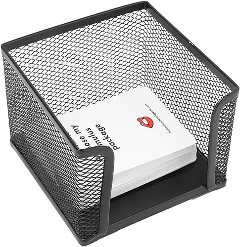 Miniatura 5 de Soporte para notas adhesivas, soporte de malla metálica para notas, dispensador de notas, soporte adhesivo de malla para uso en oficina, negocios,