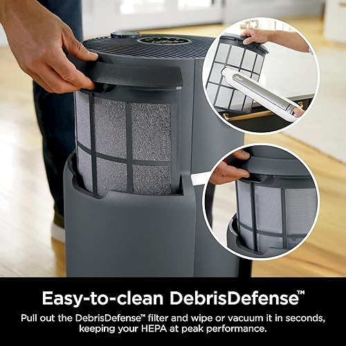 Miniatura 10 de Shark Purificador de aire para el hogar con filtro de aire HEPA NeverChange, 1300 pies cuadrados para una potente purificación multihabitación,