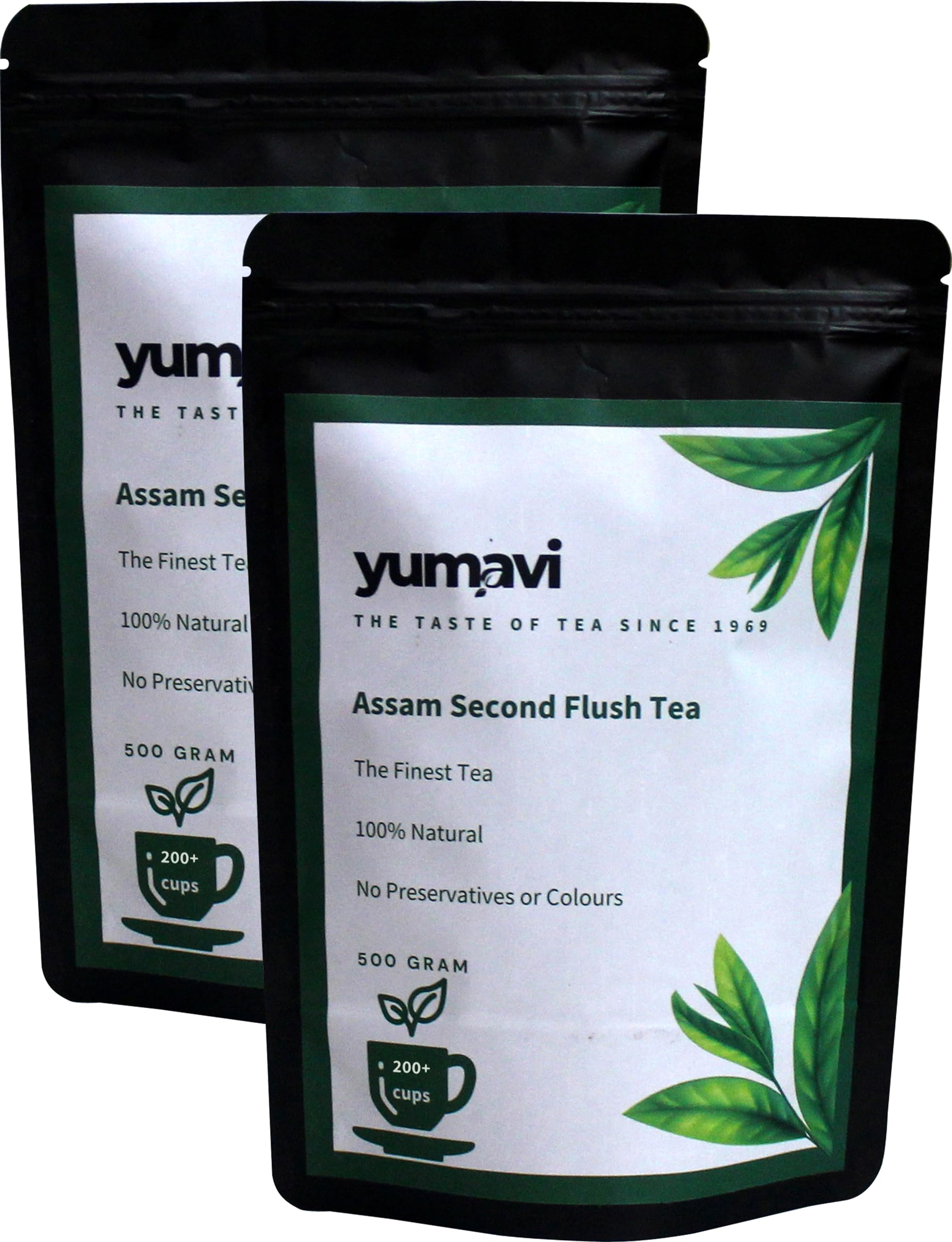 Yumavi Assam Second Flush CTC Tea with Long Leaves- 500 gm - Pack of 2 | 1 KG | No Preservatives or Colours | Aromatic & Refreshing Kadak Chai | Freshly handpicked (B0CWB3G18L) Amazon Price History, Amazon Price Tracker