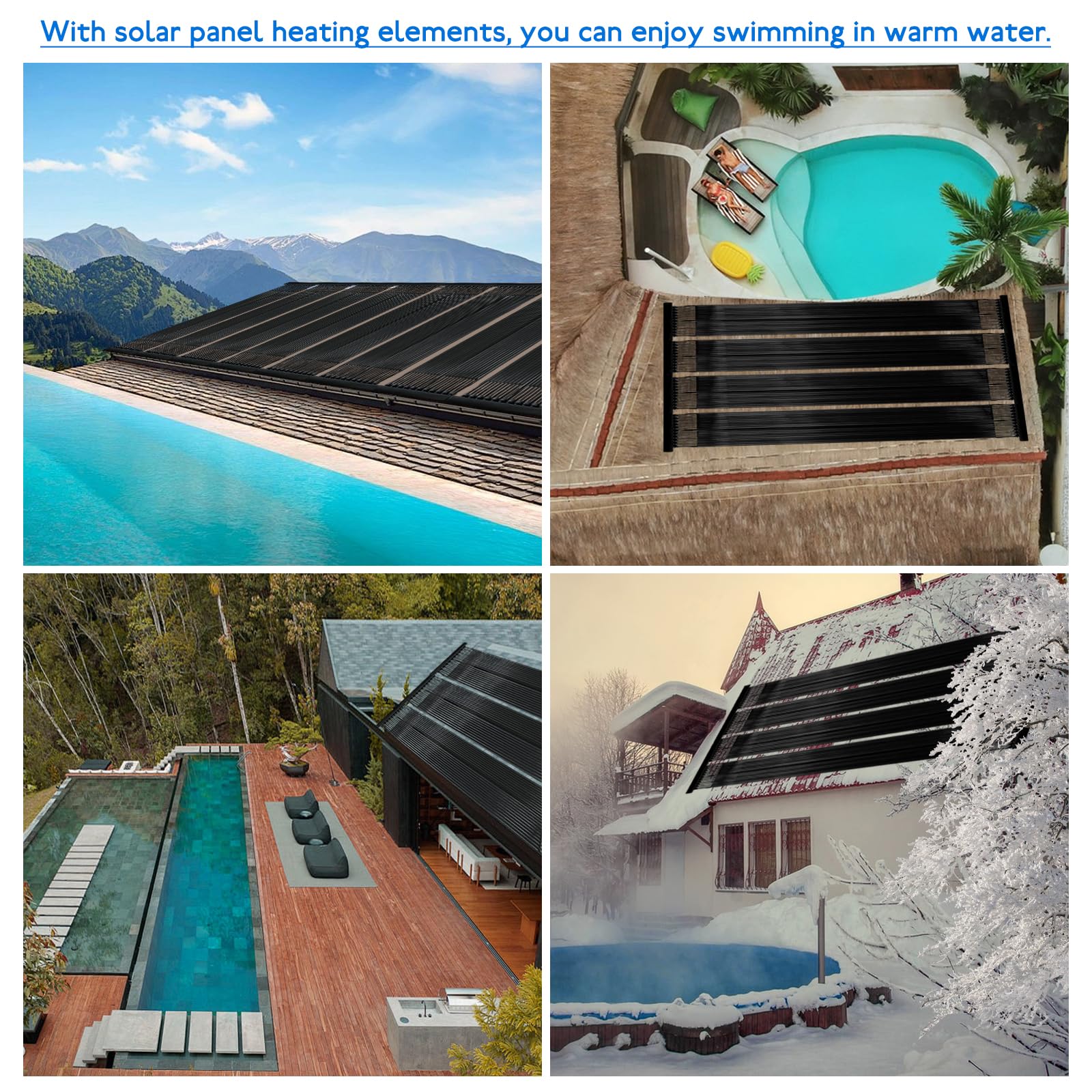 Pool Heating System PE Solar Heating System Goplus Solar Pool Heater Panel - 2.5ft X 20ft ...