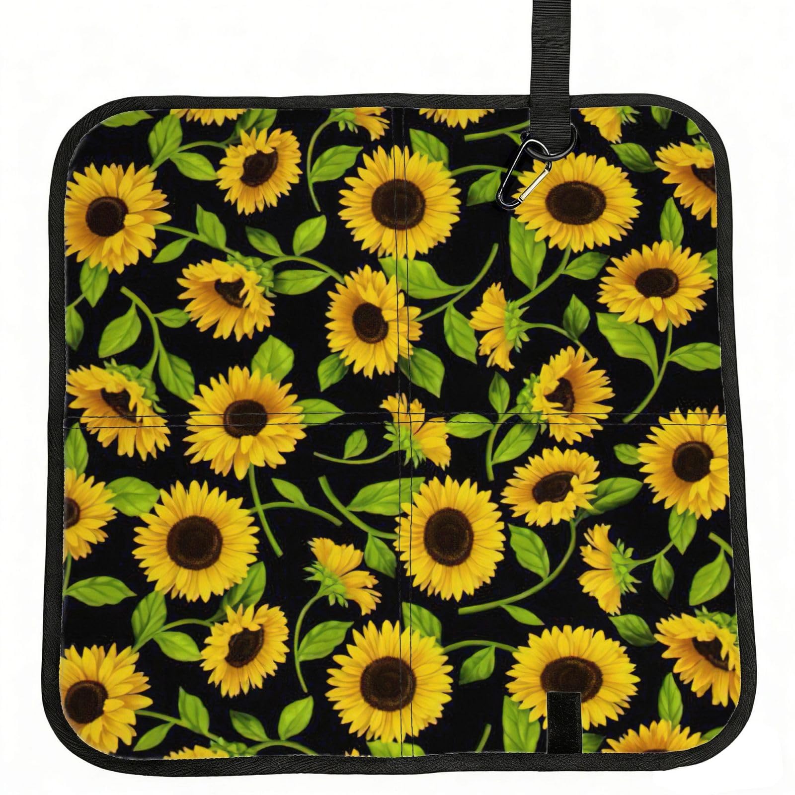 AYYQWE Beautiful Sunflower Print Foldable Seat Cushion Portable Chair Pad Office Commuting Picnic Camping Outdoor