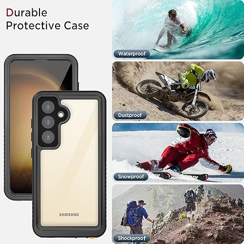 Miniatura 7 de Miimall Funda impermeable para Samsung Galaxy S24 Plus, IP68 bajo el agua, a prueba de caídas de 14 pies, protector de pantalla y cámara integrados,