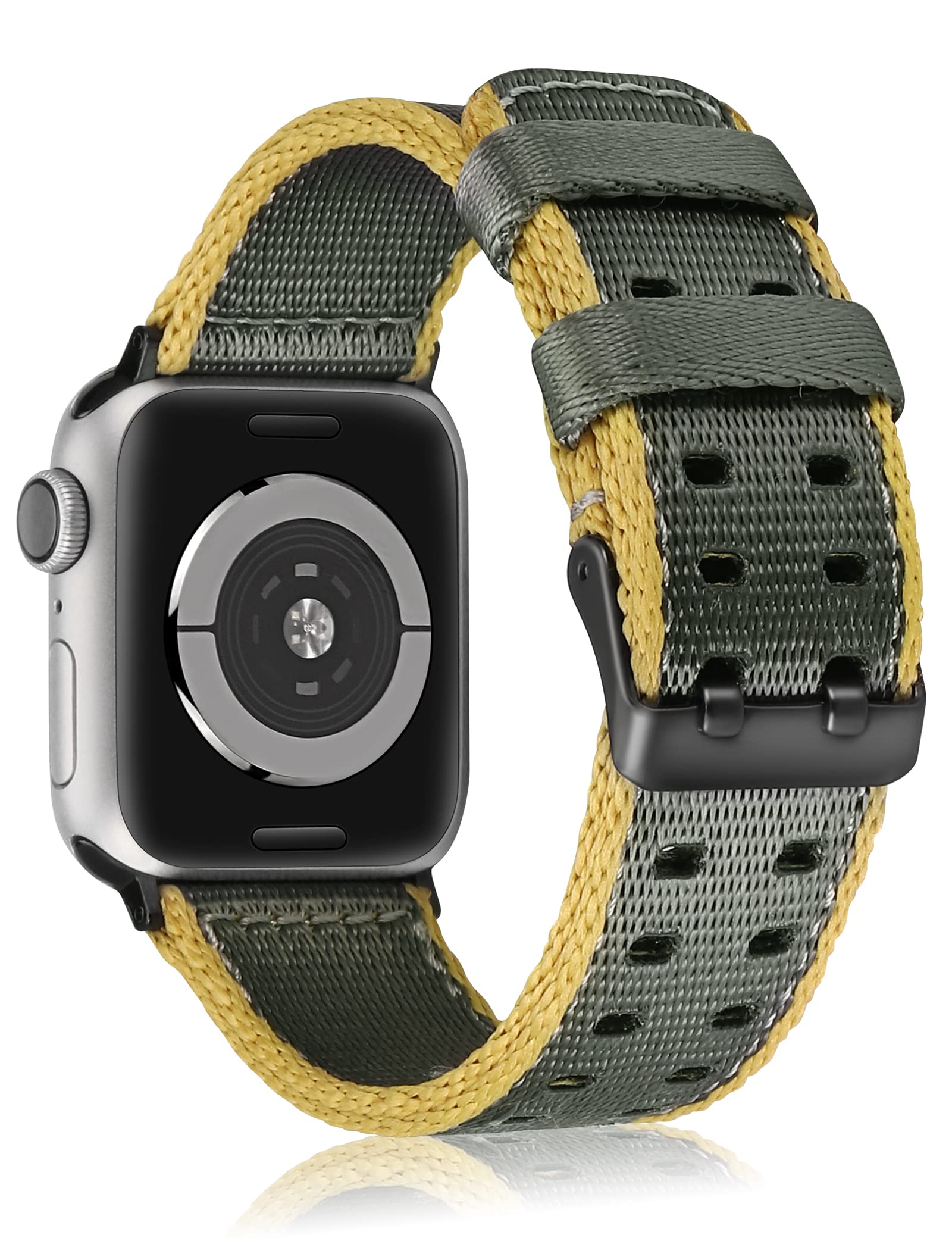 Crodi Compatible with Apple Watch Genuine Leather Band49mm 45mm 44mm 42mm 41mm 40mm 38mm Punch Grain Vintage Leather Band for Men,Replacement Strap for iWatch Ultra Series 8 7 6 5 4 3 2 1 SE