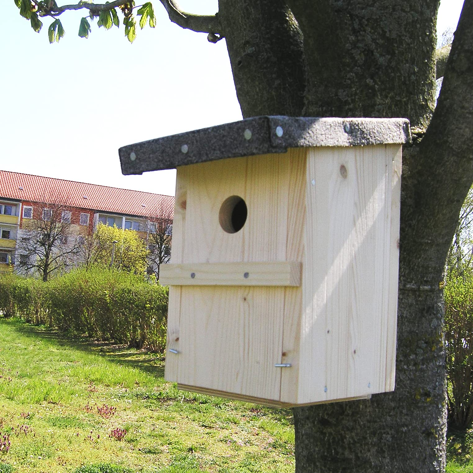 Manufaktur Martinshof Nistkasten Star 45 mm Natur Fichtenholz gehobelt unbehandelt fertig montiert Hängend