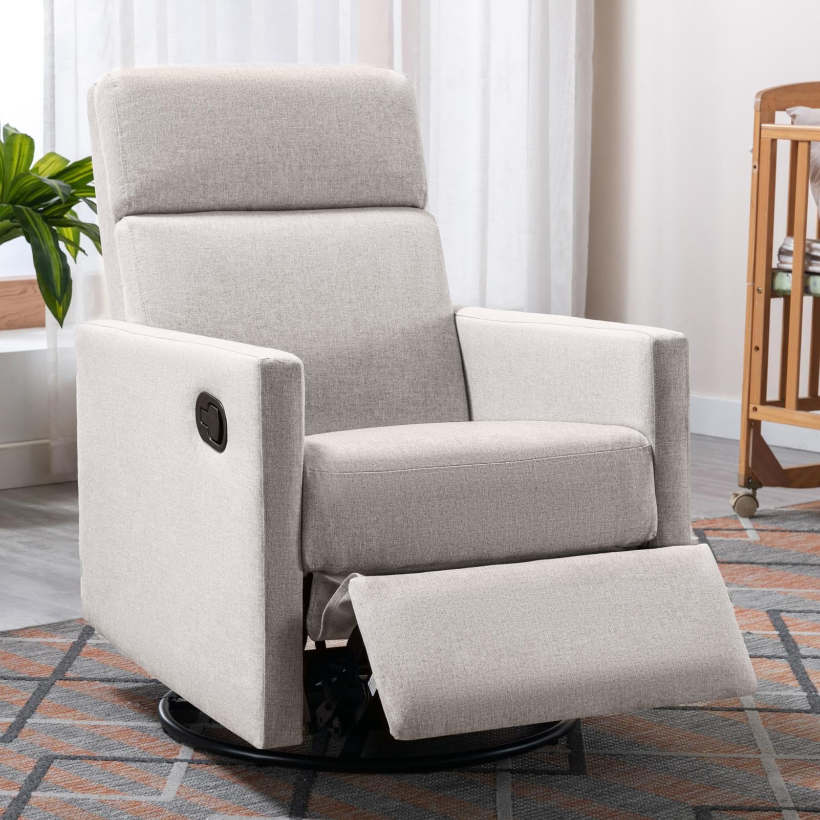 DaVinci Piper Upholstered Recliner and Swivel Glider in