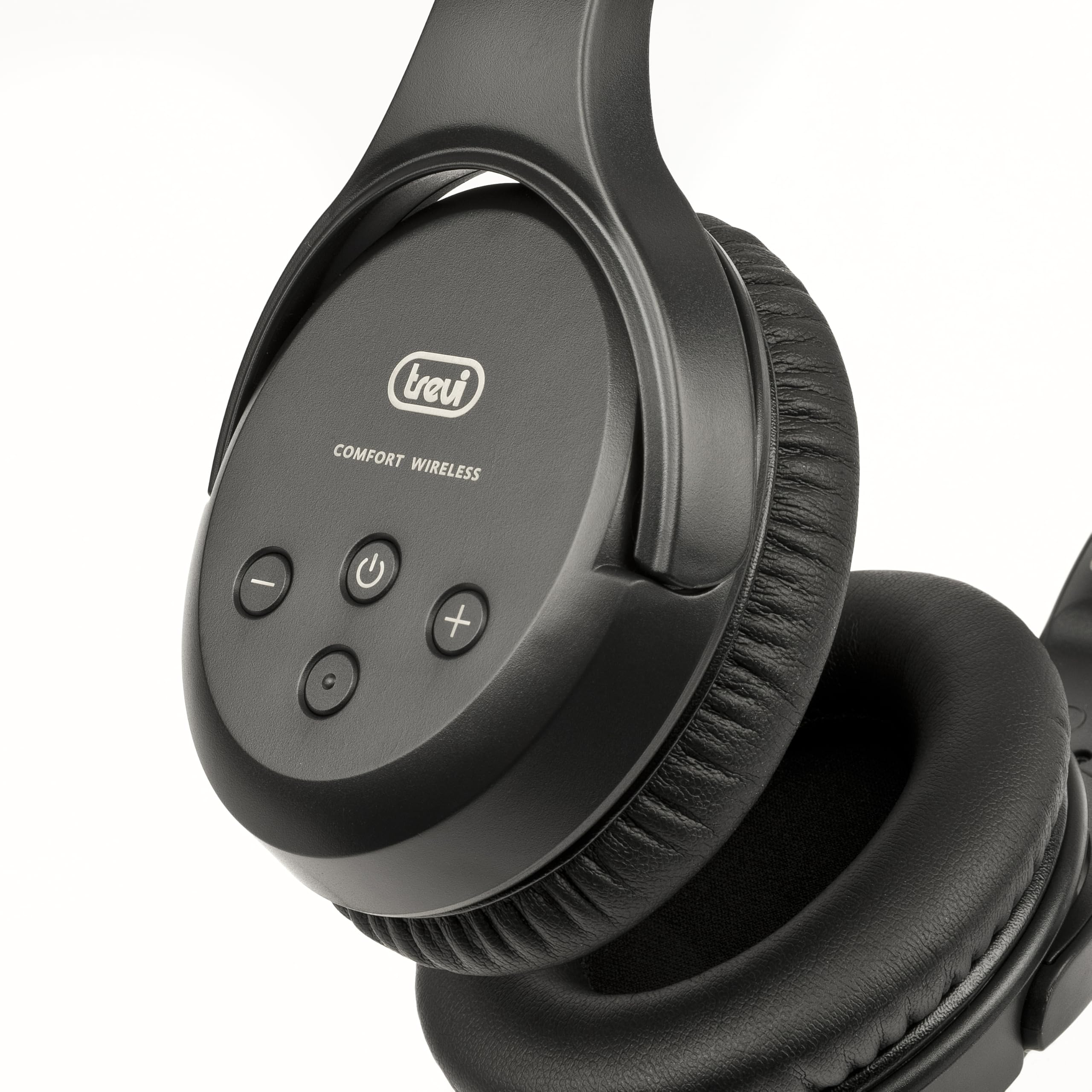 Trevi FRS 1480 R Cuffie TV Wireless Senza Fili, Portata Fino a 30 Metri, Ideale per TV e Hi-Fi, Ingresso Ottico, Batteria Ricaricabile, Alimentatore Base e Cavo Ottico in Dotazione
