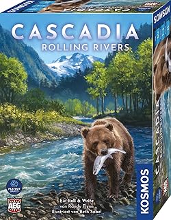 KOSMOS 684747 Cascadia Rolling Rivers, Family Game for 1-4 People from 10 Years, Dice Game for Game of the Year 2022, Board Game