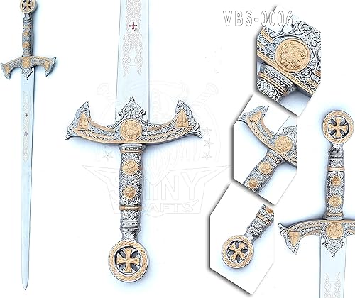 Miniatura 3 de SHINY CRAFTS  Espada vikingo Legend of Zelda de Zelda de 40 pulgadas de largo, espada de acero D2 de espiga completa, edición limitada Skyward con