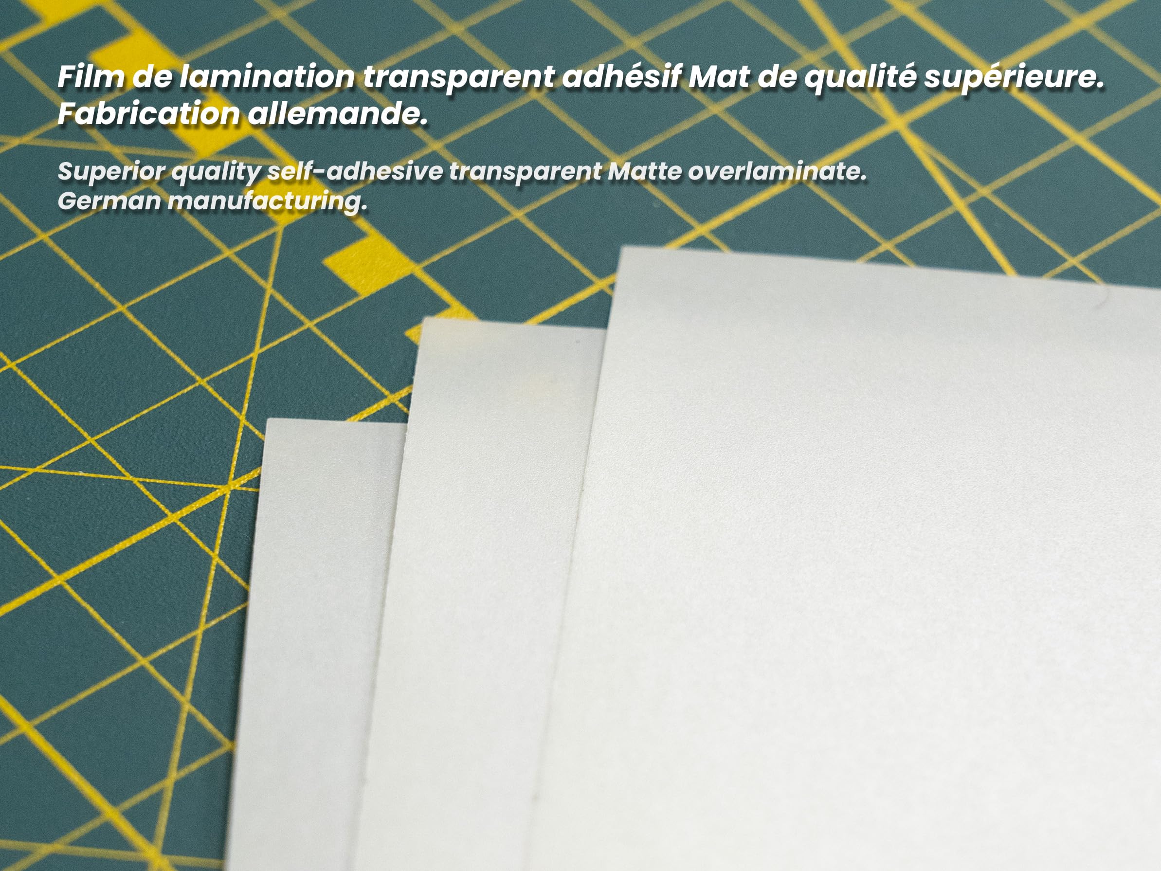 25 feuilles A3 31 x 43cm Film de lamination à froid MAT - Feuilles de plastification Laminé auto-adhésif pour photo et autocollants - Compatible plotter de découpe