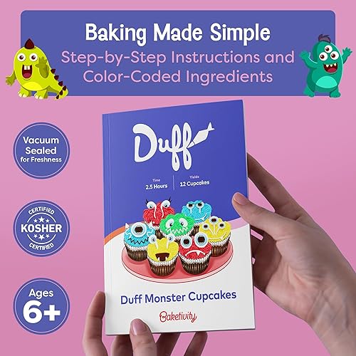 Miniatura 9 de Baketivity Kit de hornear galletas de globo de nieve, receta de cocina Duff Goldman, divertido kit de fabricación de galletas para la familia,