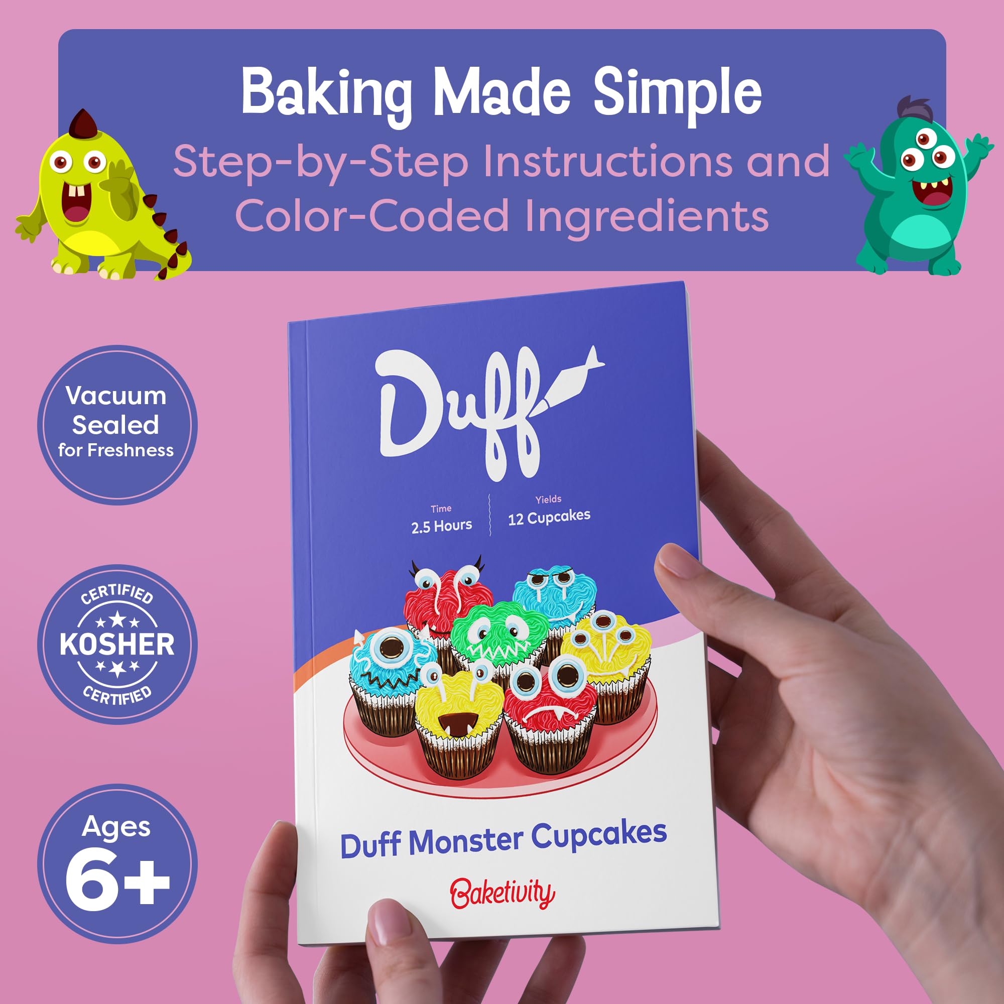 Amazon | Baketivity x Duff Goldman モンスターカップケーキキット