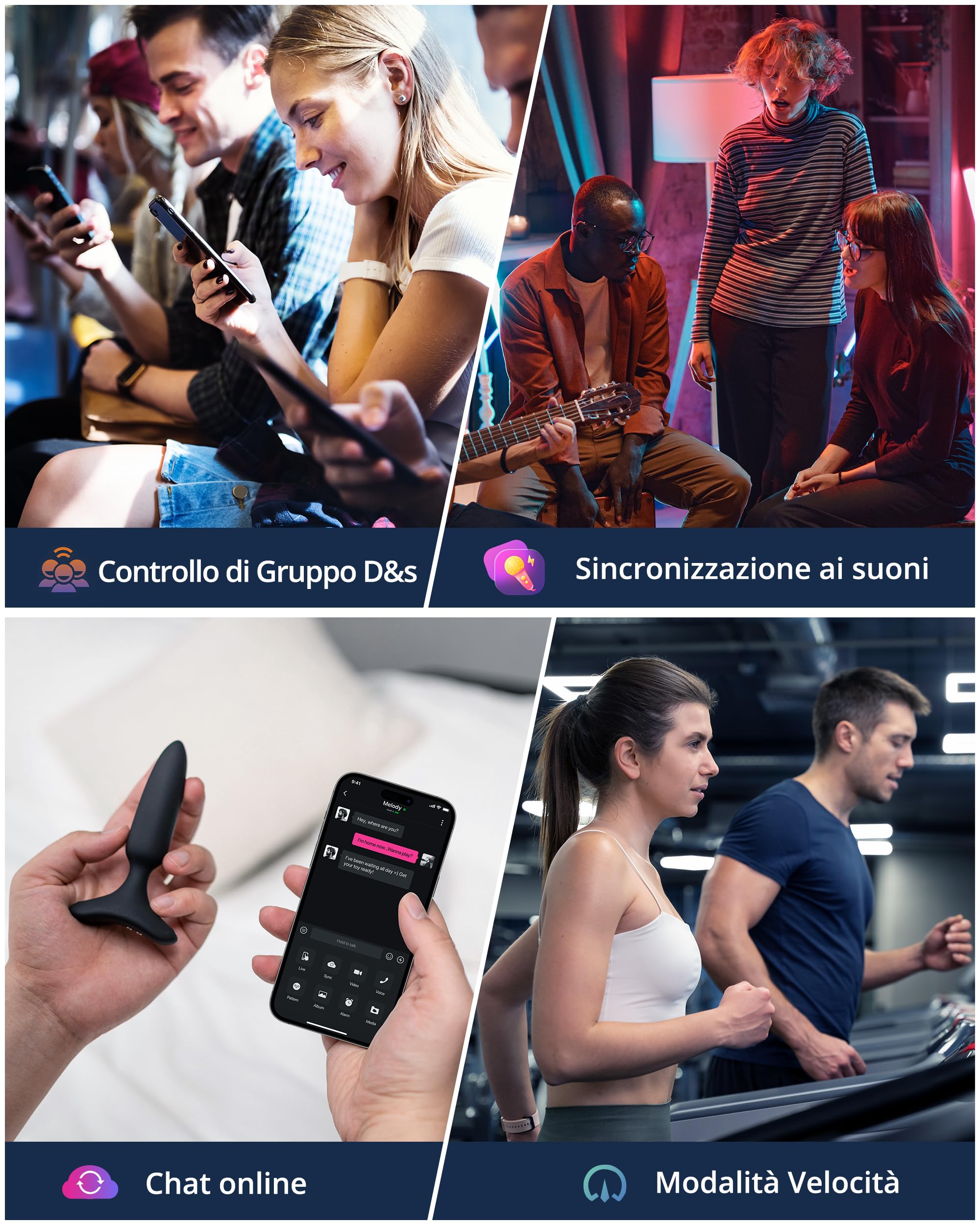 LOVENSE Hush 2 Bluetooth Butt Plug Vibratori Anali 2.25 Inch, Anale Plug Uomo Donna, Controllo Dell'App per Smartphone, Sex Toys per Coppie Donna Uomo