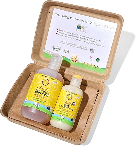 Miniatura 2 de California Baby Calendula - Juego de champú y acondicionador para bebé, 100% a base de plantas, gel de baño calmante lavanda de 19 onzas +