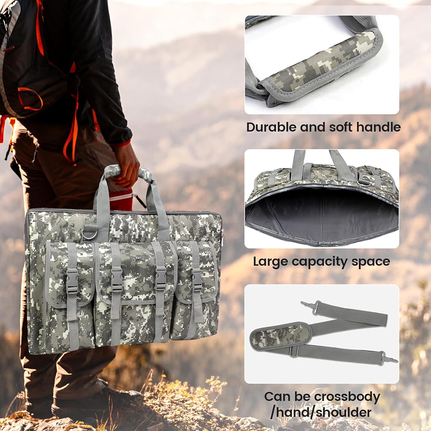 Peleus Starlink Gen 3 Travel Bag,starlink gen 3 case,Starlink Gen 3 Standard Kit bag, Water-Resistant, Dustproof Fabric,Easy to Carry for Car,RV,Camping hand-held shoulder bag (Camouflage)