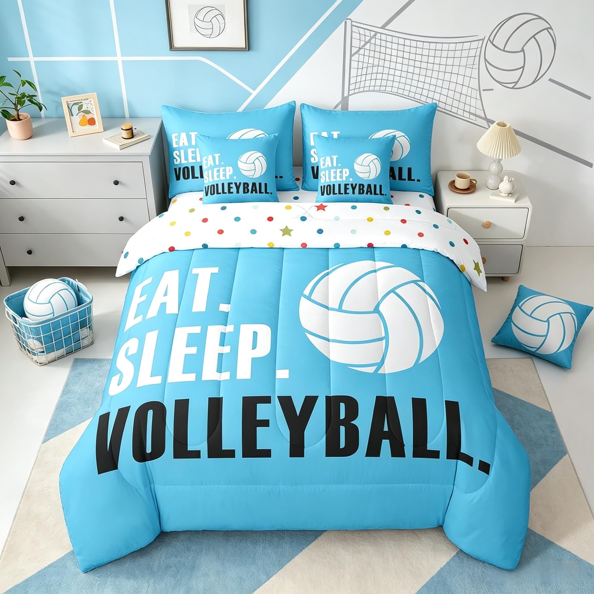 Feelyou Comforter Set Queen Size 7 Piece for Boys Girls Women Men