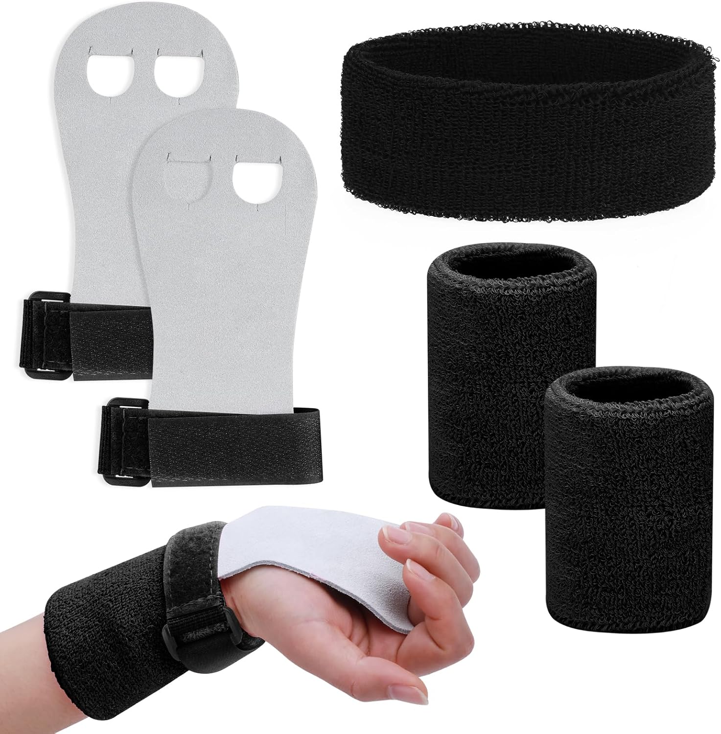 Abeillo Gymnastics Grips Wristbands Sweatbands Headband