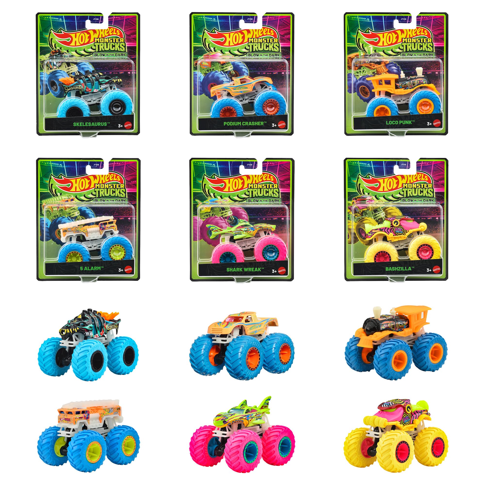 Hot Wheels ミニカー用トラック Amazon | ホットウィール(Hot Wheels) 光る！モンスタートラック