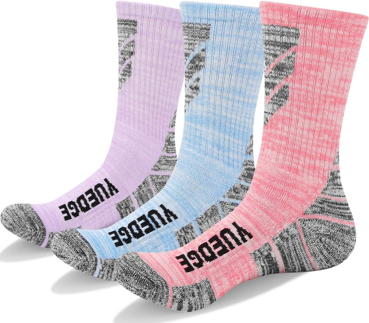 KOOOGEARWomens Ladies Walking Hiking Socks Anti Blister Cushioned Thermal Sports Work Socks 3-7 Multipack Winter Thick Warm Cotton Non Slip Outdoor Trekking Athletic Socks