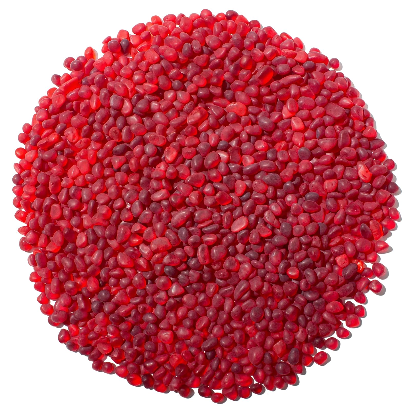 Keedolla Red Sea Glass Pebbles, 900g/2 LB Frosted Glass Stones Decorative Gemstones for Aquarium Rocks, Fish Tank Gravel, Vase Fillers, Seaglass DIY Crafts