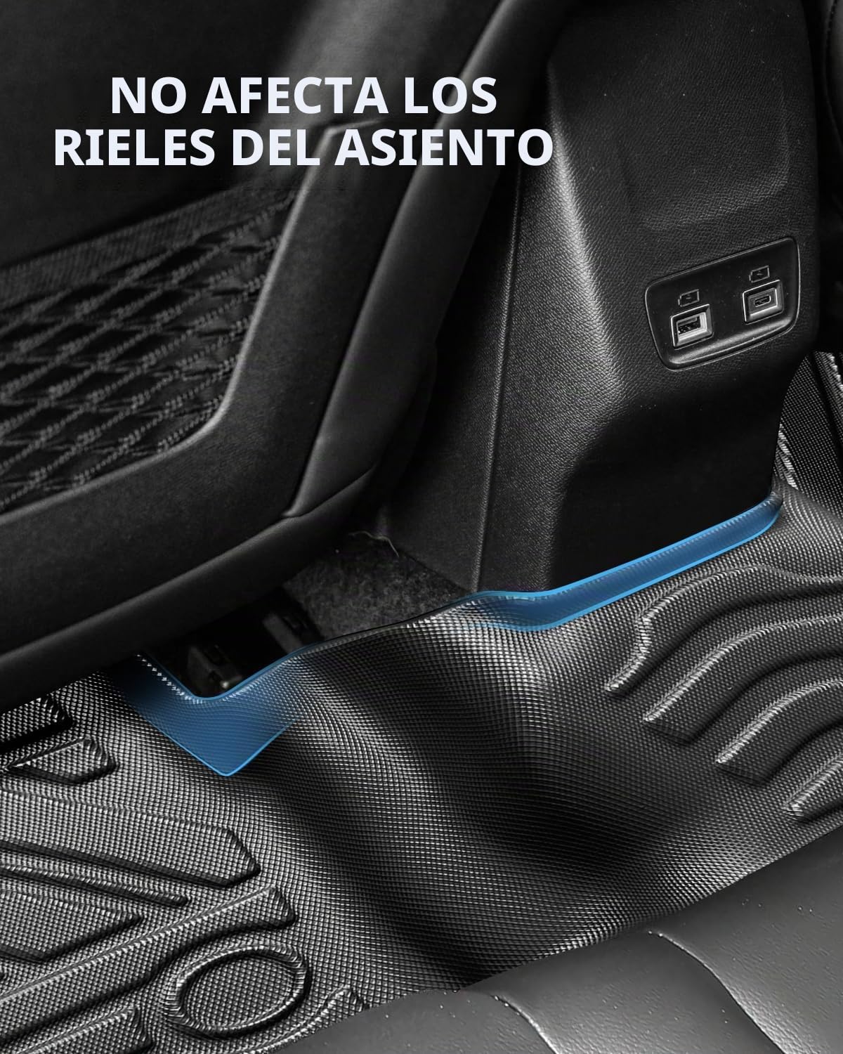 (3 Piezas) TPE Alfombrillas para Peugeot 2008 II 2020-2025 2026 | Alfombras Originales, Tapetes con Bordes Elevados, Accesorios Antideslizantes e Impermeables, NO para E-2008