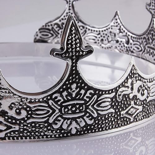 Miniatura 4 de CROWN GUIDE Corona de rey para hombres, boda medieval, accesorios de corona real para niño