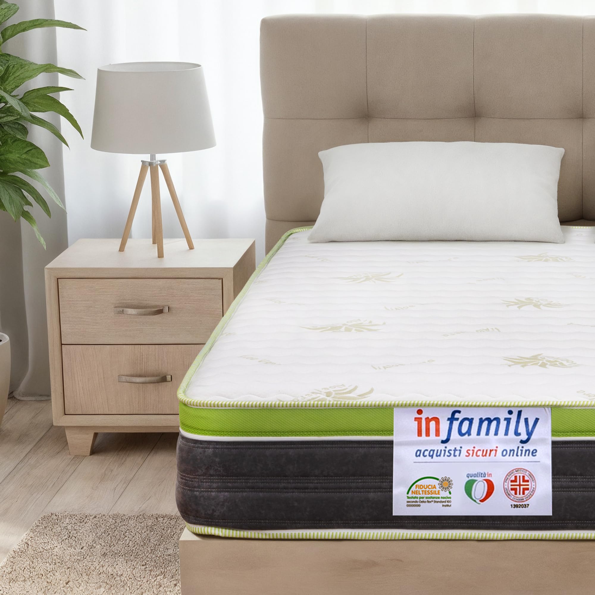 Elfreda Materasso corto queen da 30,5 cm, materasso ibrido a molle insacchettate, molle interne in memory foam, rigidità media, sollievo dalla pressione di supporto, 188 x 152 cm, camper in una borsa