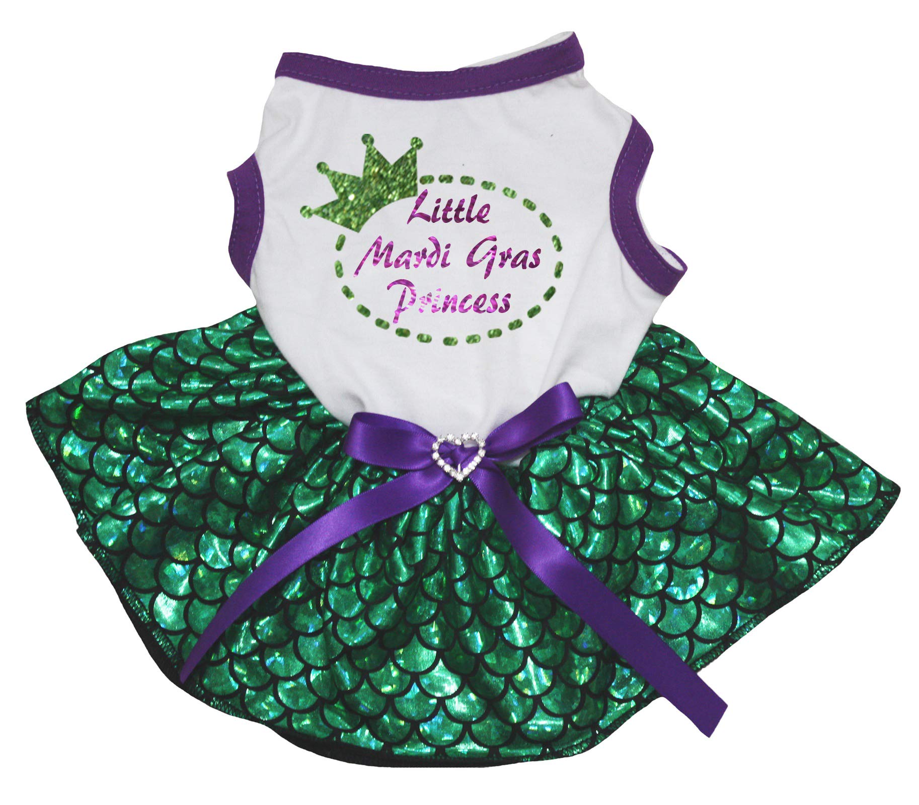 Robe princesse pour chiot et habit de Mardi Gras pour fêter le carnaval en taille XS