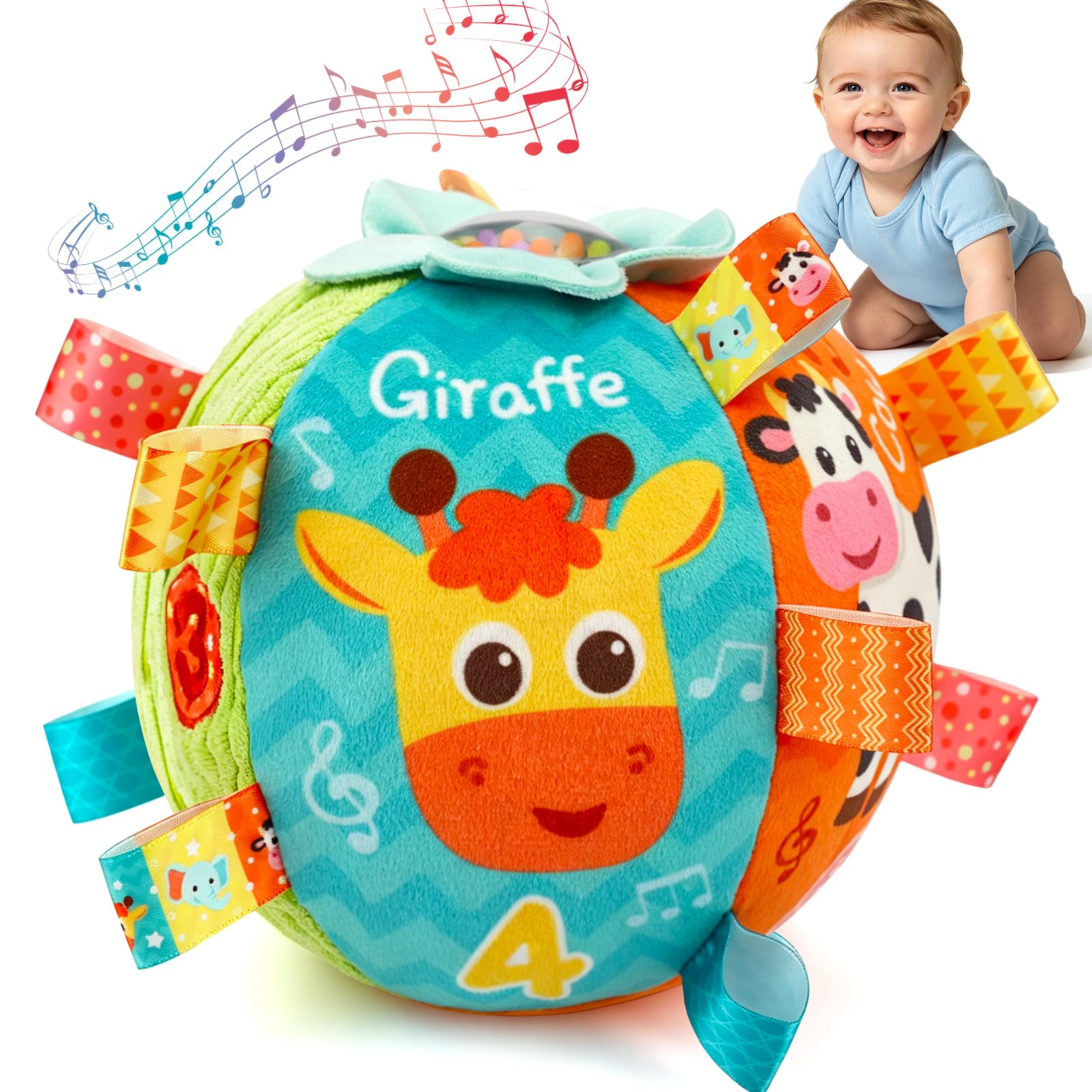 Lypsochaat Musical Baby Ball Toy with Sounds & Songs & Record