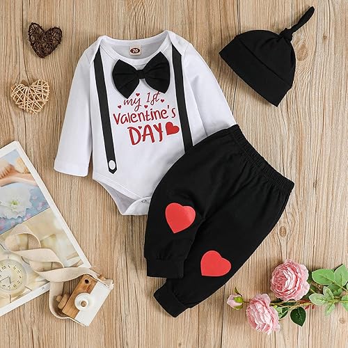Miniatura 2 de ODIMAME My 1st Valentines - Conjunto de ropa para bebé y niño de 0 a 18 meses