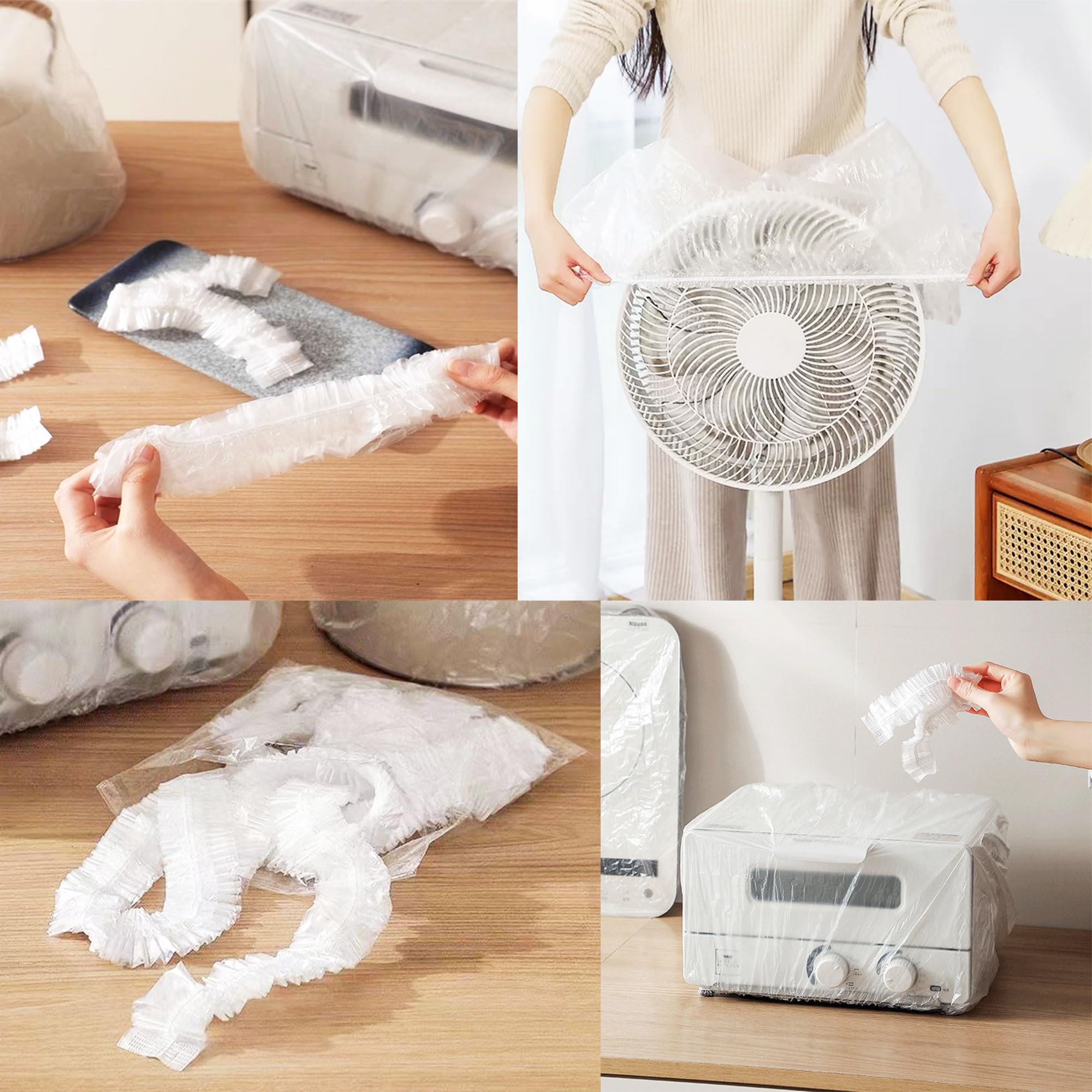 40 Stück Transparente Verdickte Staubschutzhüllen Ofenabdeckung Geräteabdeckungen Universelle Abdeckung Für Kleingeräte elastische Kleingeräte-Abdeckfolie für Toaster Backofen Mixer (A)