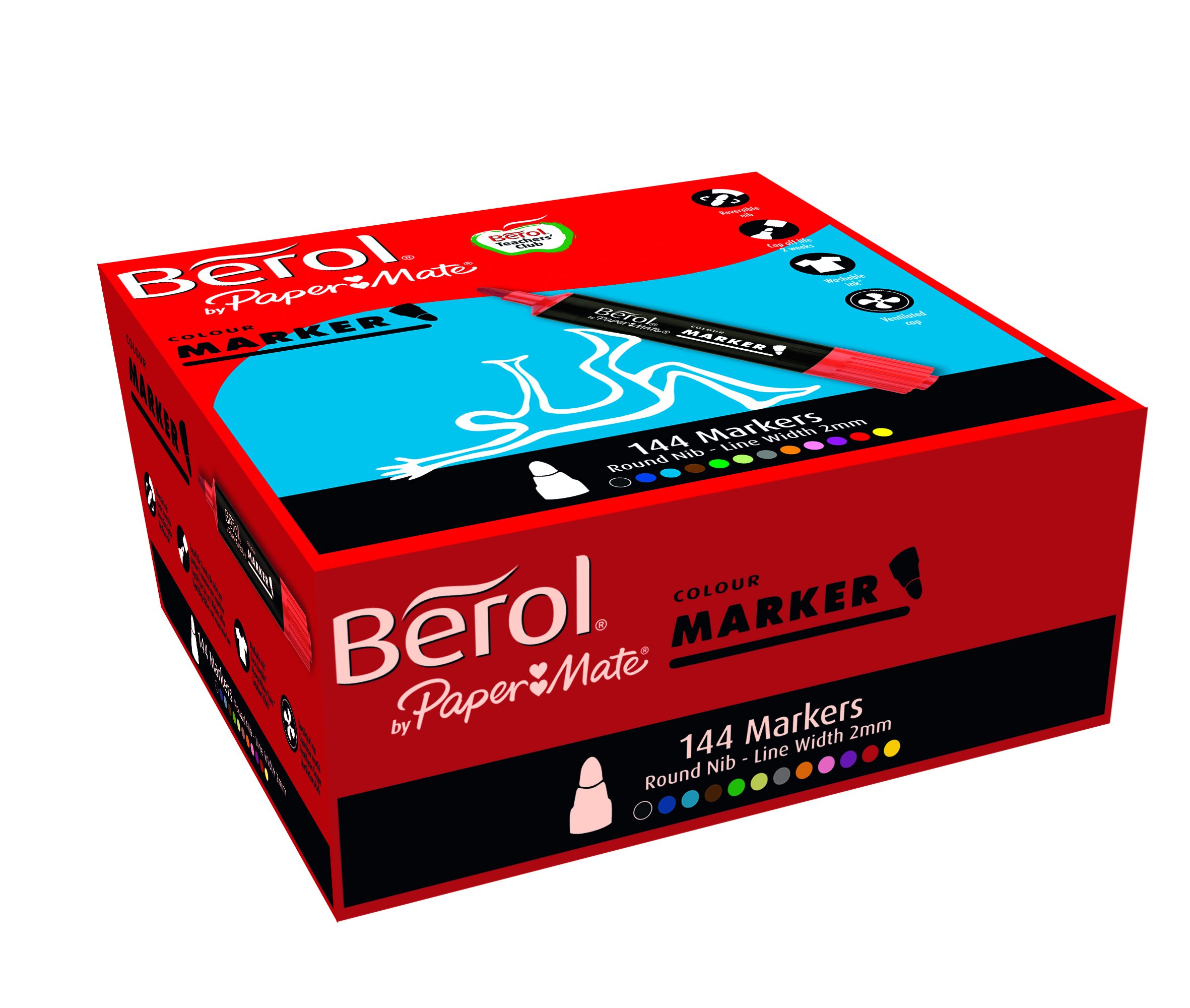 Berol Colourmarker Round Tip Class (Pack of 144)