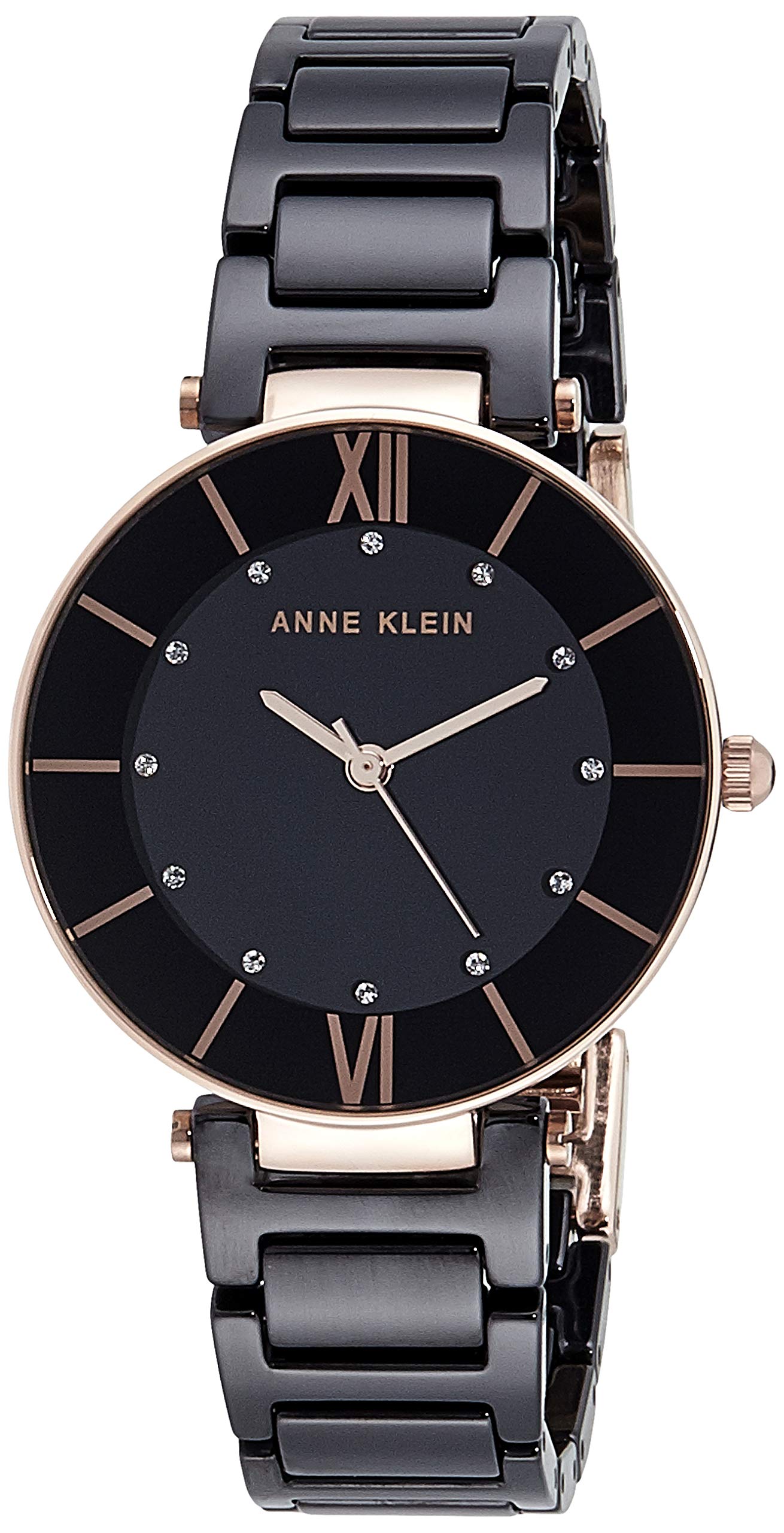 ANNE KLEIN Womens Analogue Metallic Watch -AK3266BKRG (Black_Free Size) (B07LBLCKMG) Amazon Price History, Amazon Price Tracker