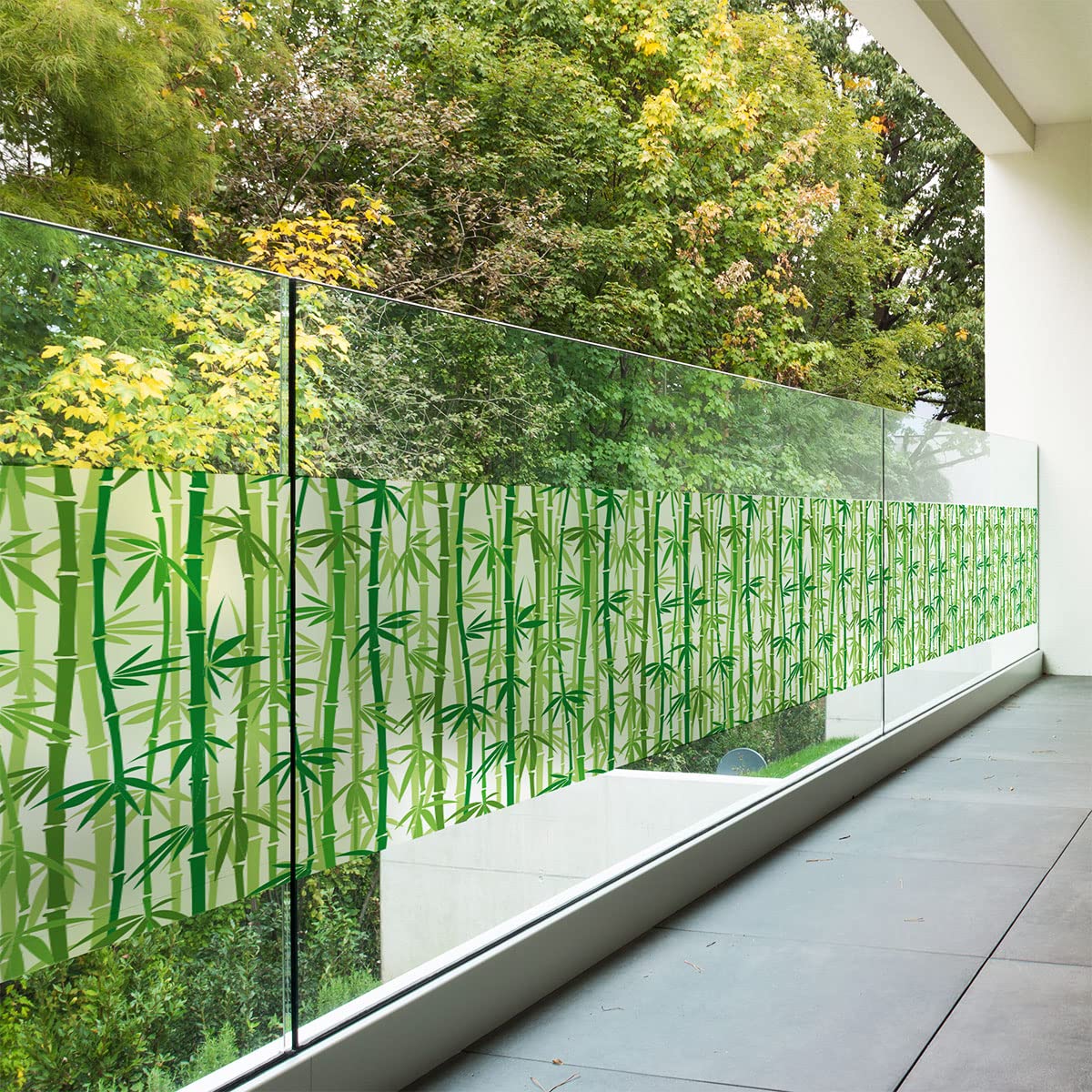 Self-Adhesive Window Sticker Opaque Bamboo Self-Adhesive Privacy Screen for Window & Shower Door 40x200cm