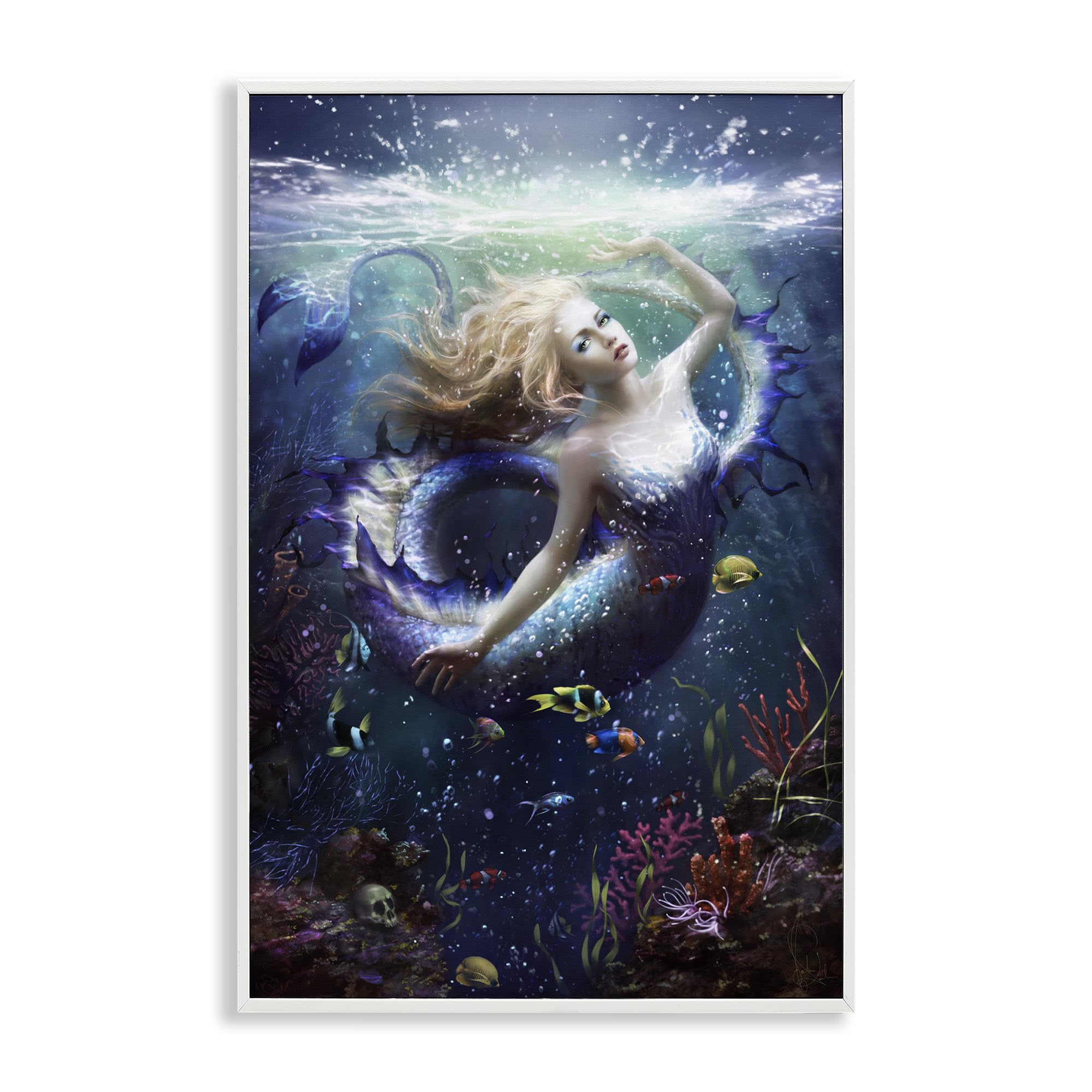 'Deep Sea Mermaid'| Framed Giclee Art