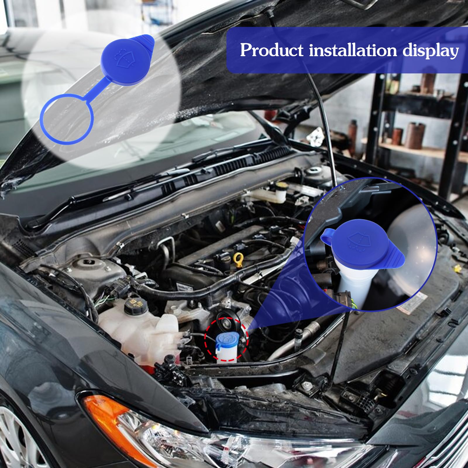 Windshield Washer Fluid Reservoir Cap - KT1Z17632A, CP9Z-17A605-A